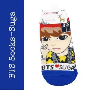 K-Pop BTS Women's Character Socks-Suga